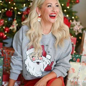 Living Fully Co. Classic Santa Sweatshirt